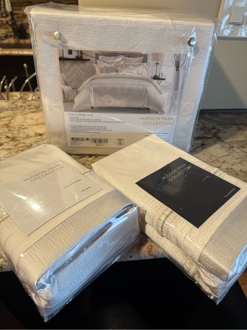 Hudson Jeans Cream Hudson Park Collection Duvet Cover Set